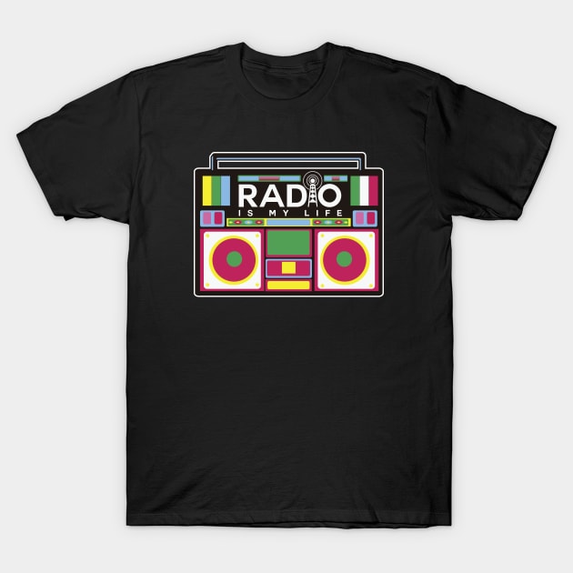 Vintage boombox radio lovers T-Shirt by dconciente